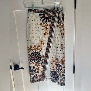 NWT Farm Rio Flower Fan Tapestry Wrap skirt